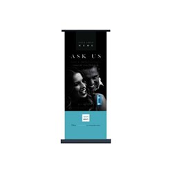White Dental Beauty Pull Up Banner - 2200, 5-Pack80mm